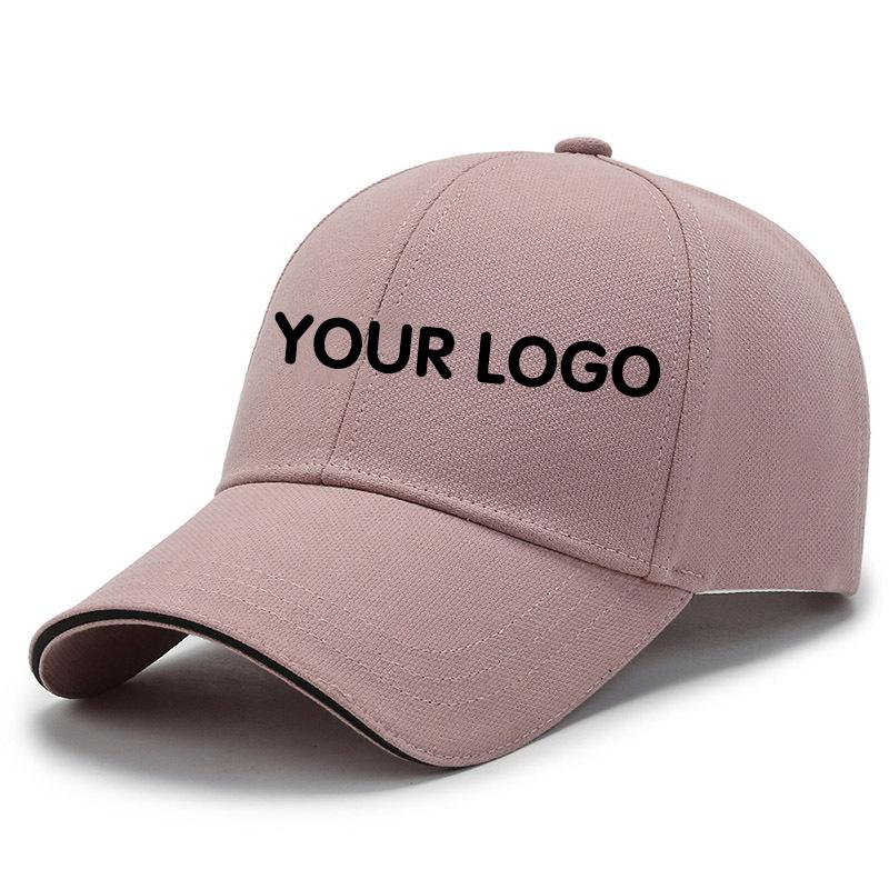 Custom Logo Cotton Men Women Letter Embroidery Hat Outdoor Sports Travel Sunscreen Sunshade Sports Baseball Cap