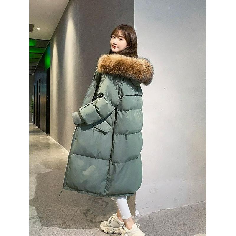 Down Padded Jacket Women's Winter Mid-length Large Size Bread Jacket Loose Padded Jacket Thick Padded Jacket Tide