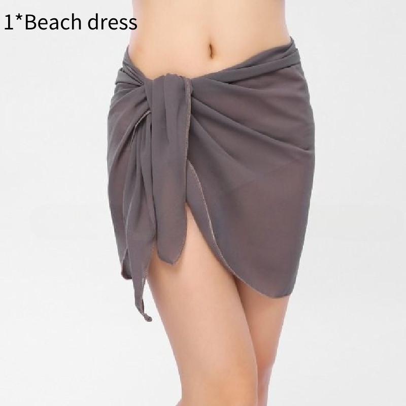 Elegantes Chiffon-Überwurfkleid für den Strand Mehrfarbiges Schal Frühling Sommer Herbst