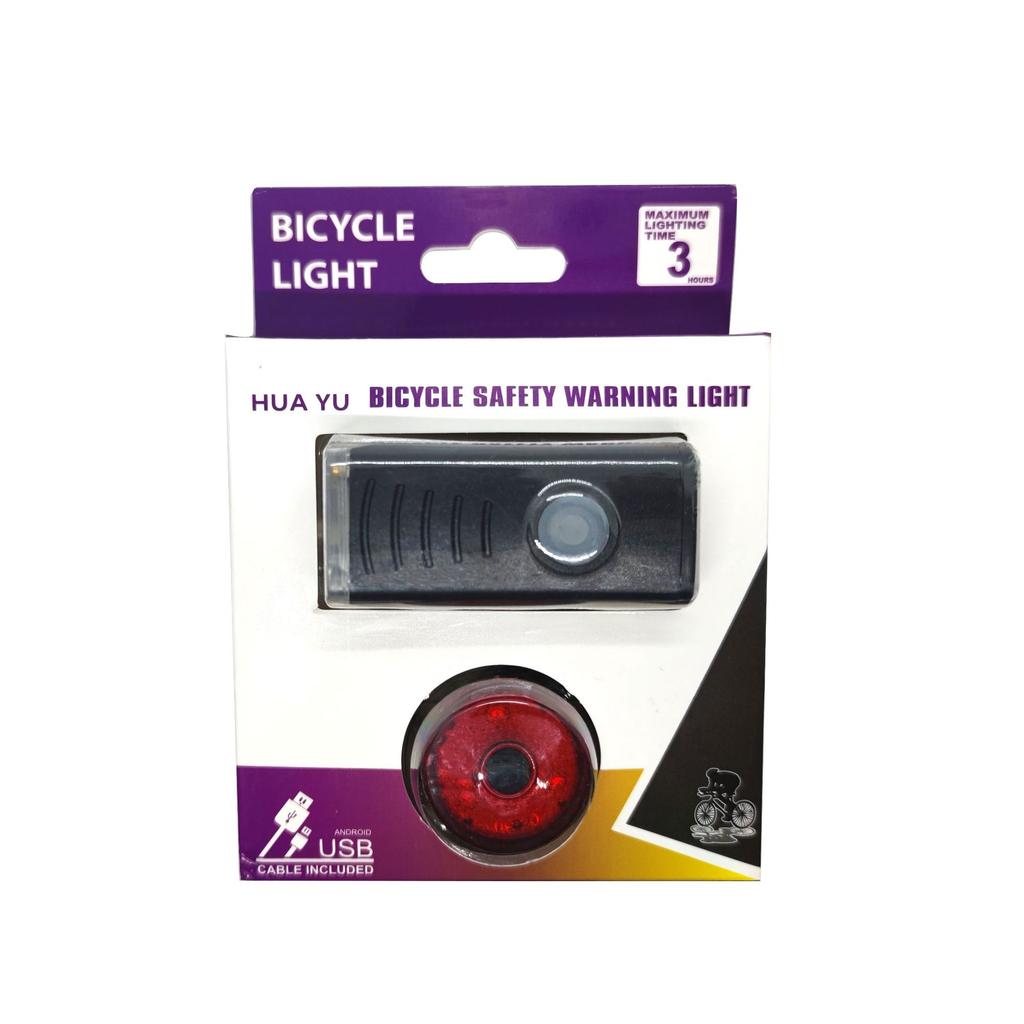 New Bike Light Set USB Rechargeable Outdoor Cycling Light Mountain Bike Headlight Night Running Warning Rear Tail Light