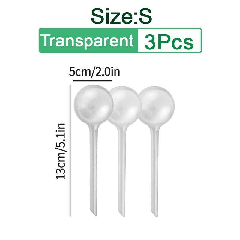 

3 шт., самополивная кормушка для растений, автоматический поливочный шар, прозрачные пластиковые водяные шарики для растений, устройство для капельного орошения для комнатных цветочных горшков