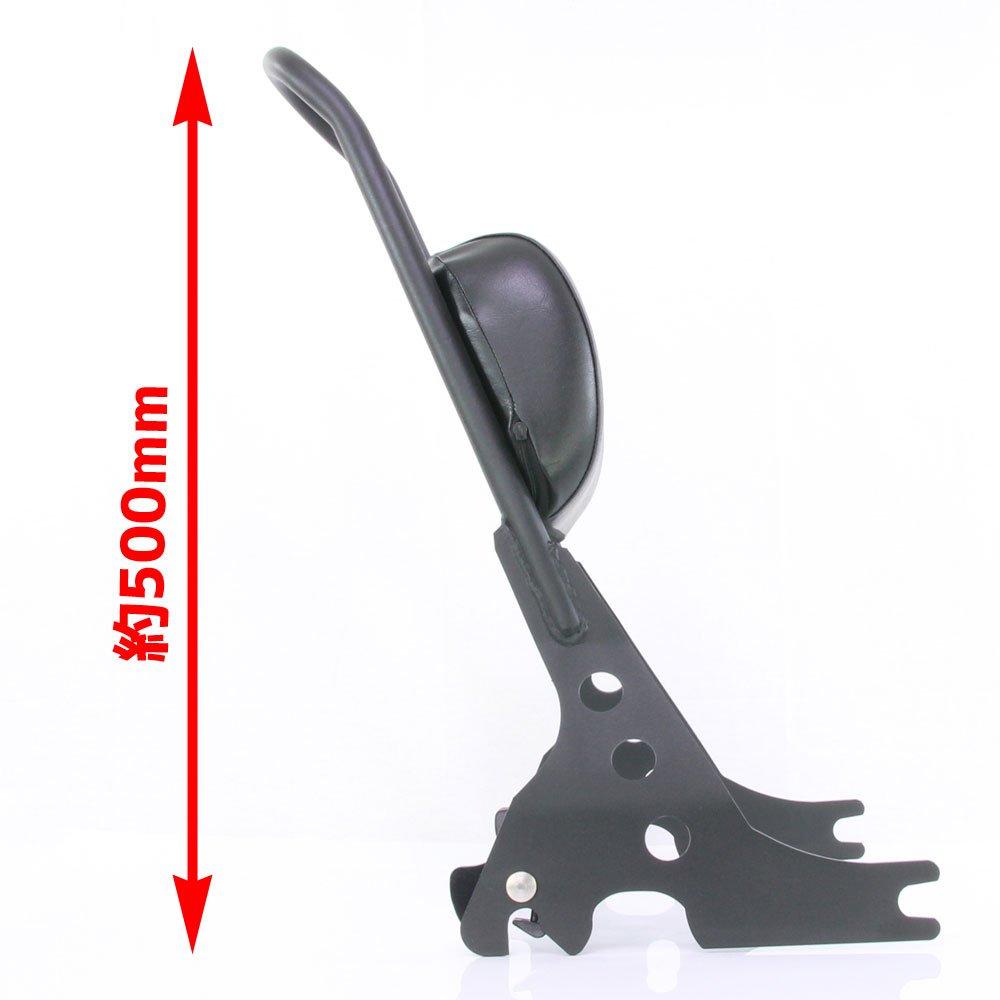 Detachable Sissy Bar Backrest, Matte Black with Pad, for Harley Sportster XL883/XL1200 (2004 and later models)