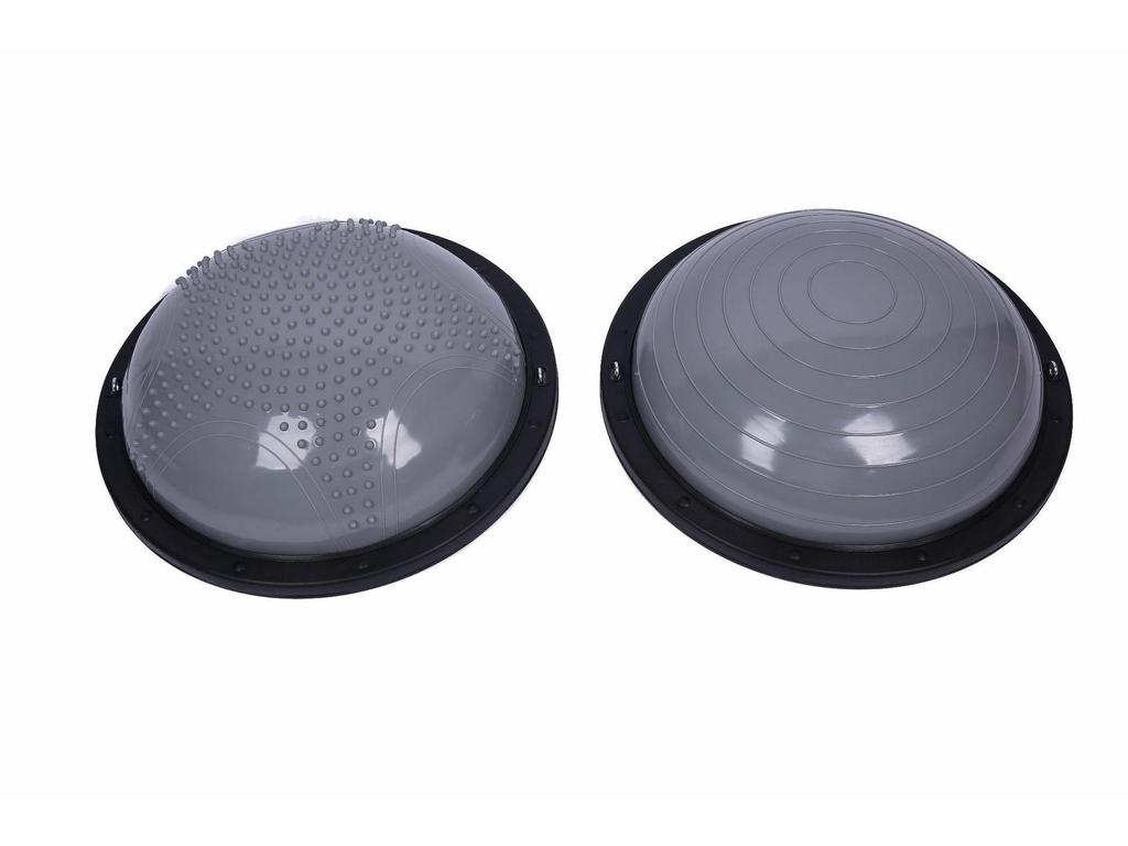 Yoga Semi-Circular Balance Ball: Thickened, Explosion-Proof Pilates Fitness Ball with Striped Wave Design.