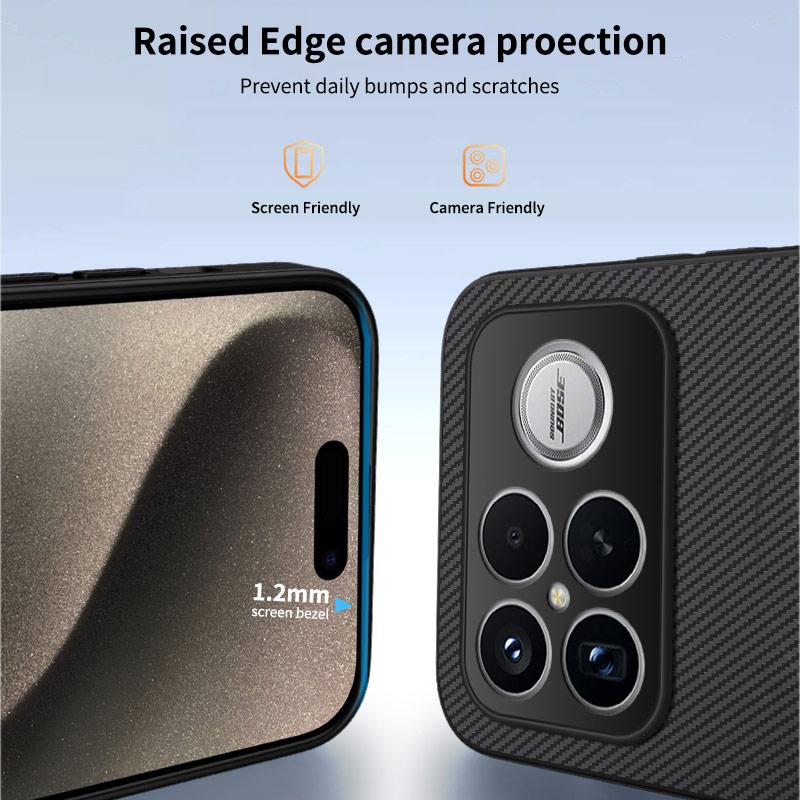 For Xiaomi Redmi K90 Pro Max 5G/Poco F8 Ultra Case Magnetic Case WANLONFENG TQ Series Carbon Fiber Texture PC TPU Phone Cover