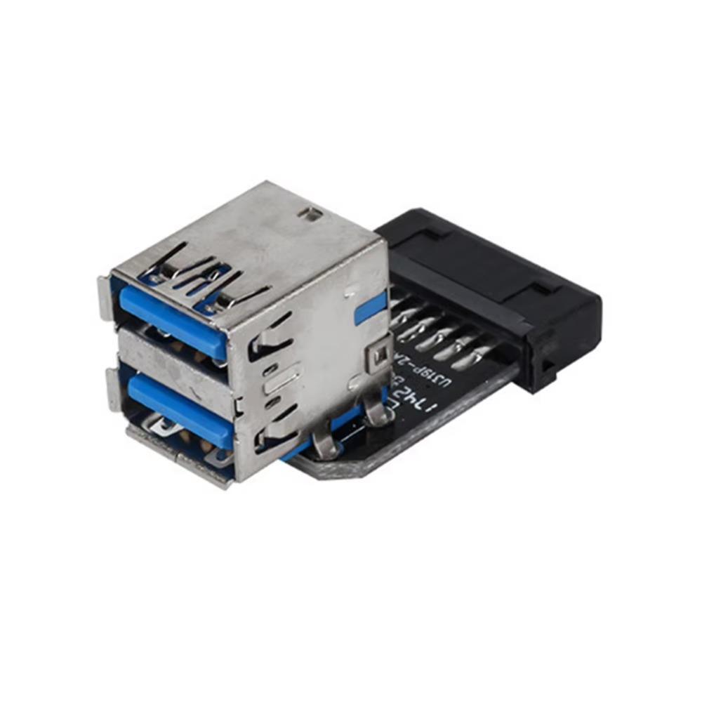 USB3.0 19/20Pin Female To Dual USB 3.0 A Female Adapter Motherboard Internal USB Splitter for Desktop PC DIY Case Expansion