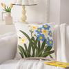 Cotton Canvas 3D Effect Birds Embroidery Throw Pillow Cover Decorative Cushion Cover For Sofa Office Home Room Decoration