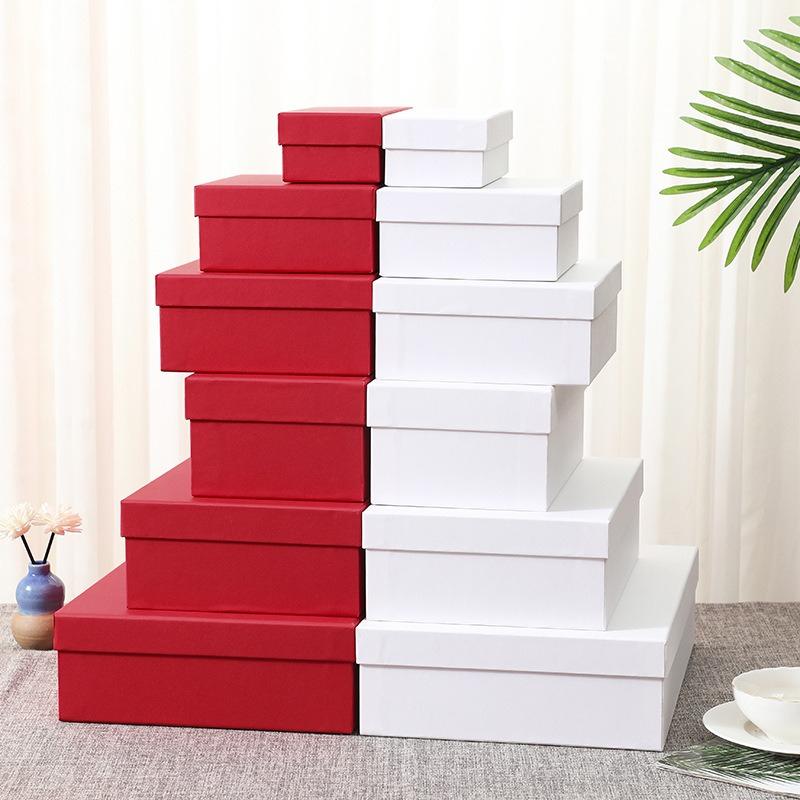 Jewelry Gift Boxes Set Black White Kraft Paper Earring Ring Necklace Storage Case Travel Wedding Dustproof Organizer Wedding Favor Christmas Gift Box