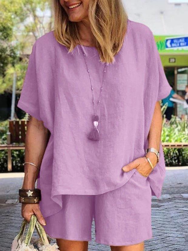 

Kadın Kısa Kollu Oversize Kesim Şortlu Takım