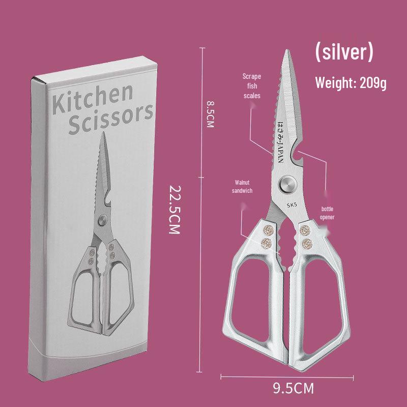 Hot-Selling SK5 Stainless Steel Kitchen Scissors for Cutting Chicken, Duck, and Goose Bones