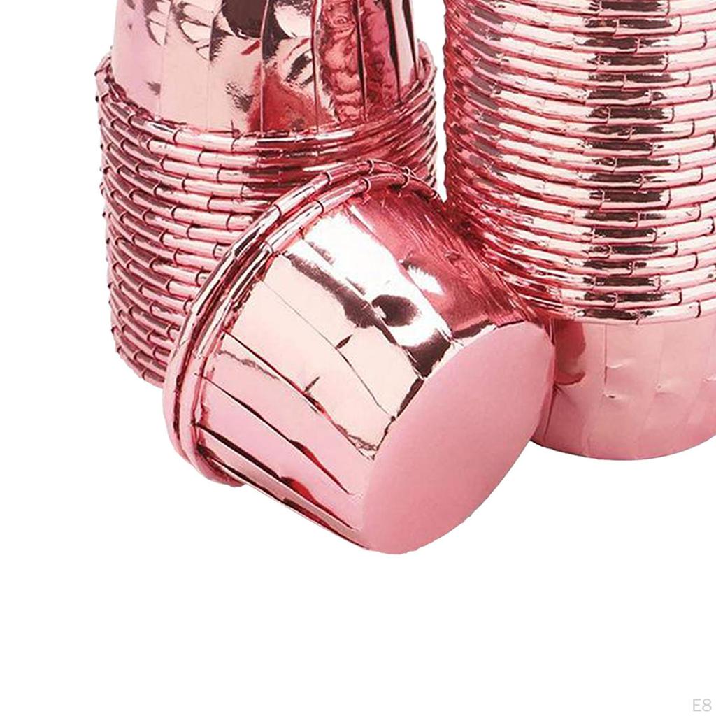 50 Pieces Cupcake Liners Muffin Case Wrapper for Halloween Wedding Pink and