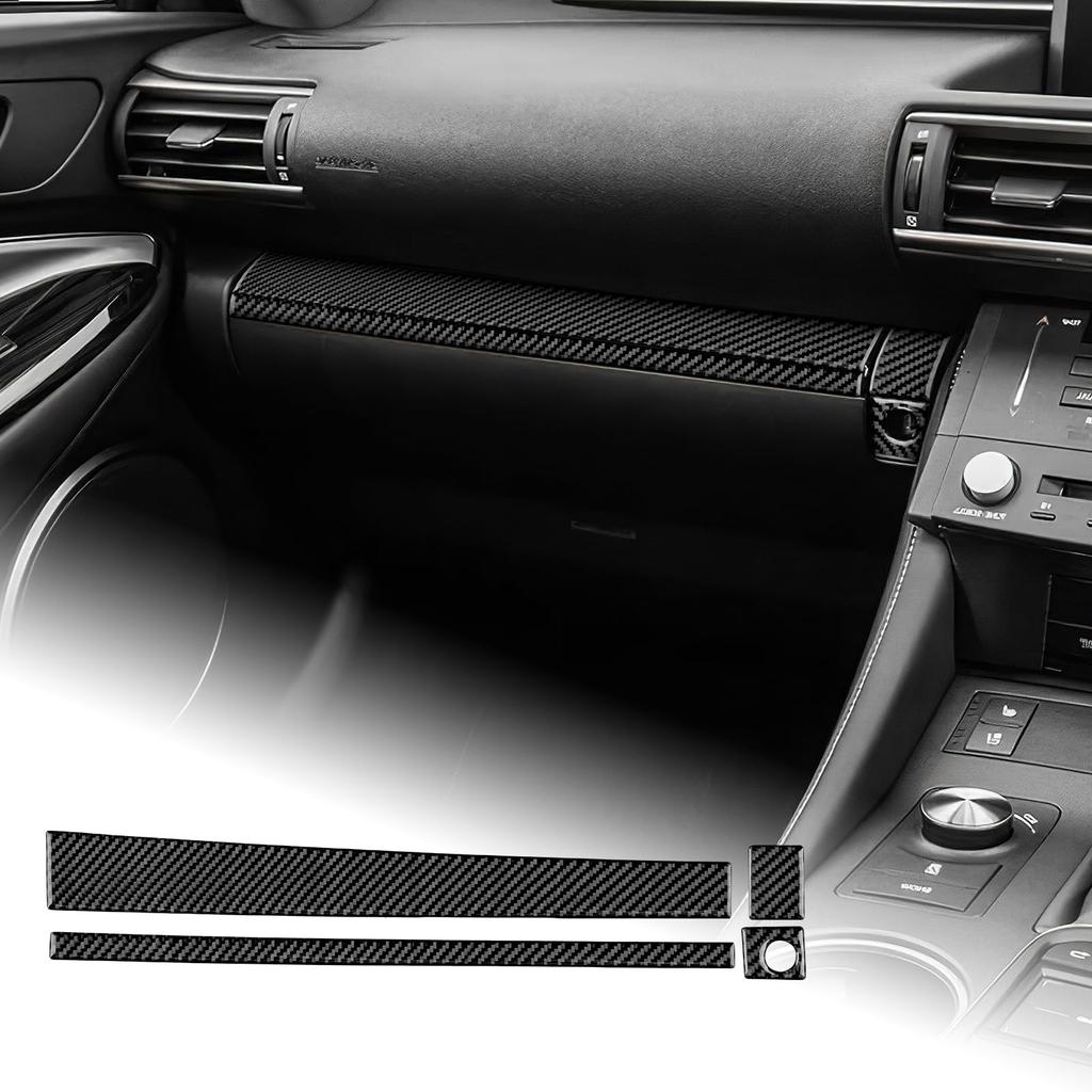 AIRSPEED Lexus RC RC300 RC300h RC350 RC200T Lexus Exclusive Carbon Fiber Accessories Interior Parts Copilot Dashboard Cover Trim Sticker Stylish