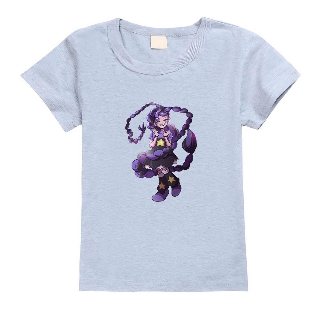 4159 Kids Girls Lily Lovebraids Print Short Sleeves Casual T-Shirt