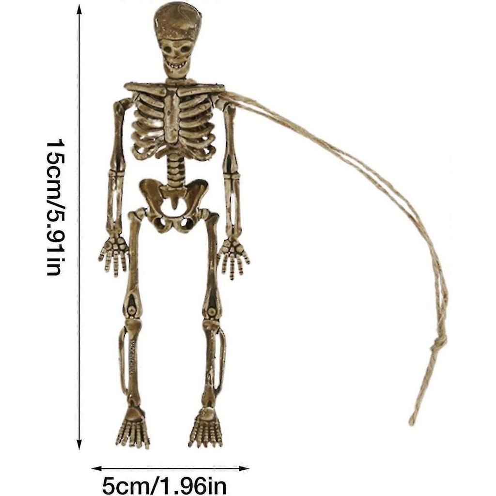 Halloween Skeletons Life Size, Halloween Skeleton Decorations - Props Trick Supplies Life Size Skeleton With Hangings Rope For Halloween Party Decorat