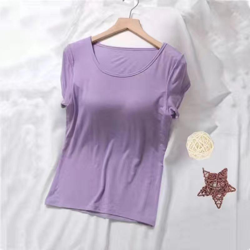 Damen Einfarbig Brustpolster Cup One Damen Tank Top Unterwäsche Übergröße