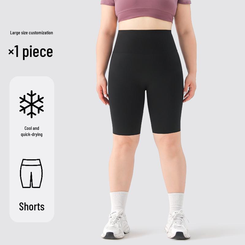 Women's Plus Size Shark Pants - Summer Fitness Cycling Yoga Shorts, Non-Dropping Crotch, 200 Jin, Fat MM.