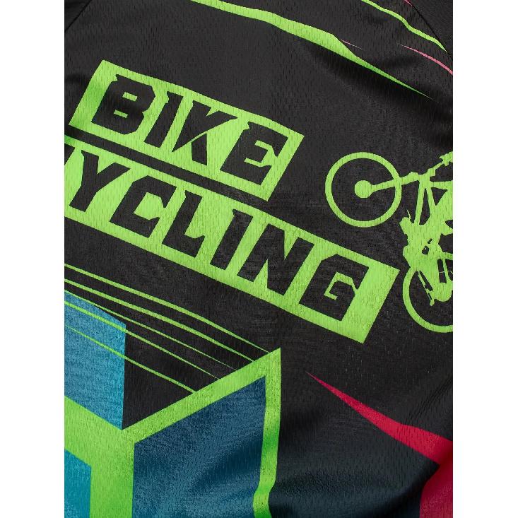 Men'S Cycling Jersey - High-Elasticity Knit Fabric with Reflective Back Design, Breathable Moisture-Wicking Fabric for Road & Mountain Biking,