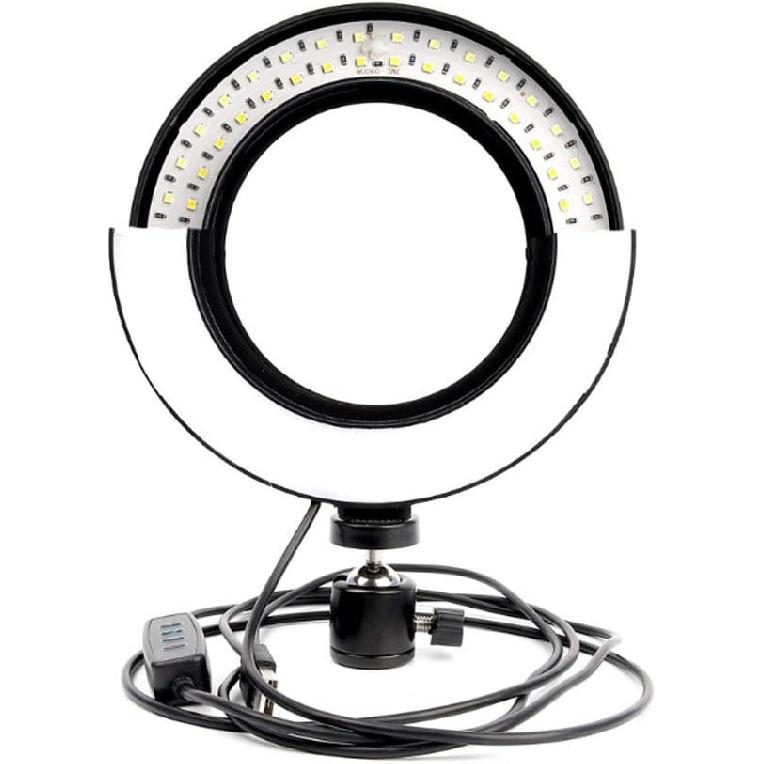 6 Inches LED Selfie Ring Light with Hot Shoe Adapter for Live Stream/Makeup/YouTube Video/Photography, 3 Light Modes