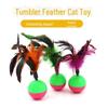 Feather Cat Toy Stick with Mint Ball and Colorful Mouse - Self-entertainment Cat Toy Supply
