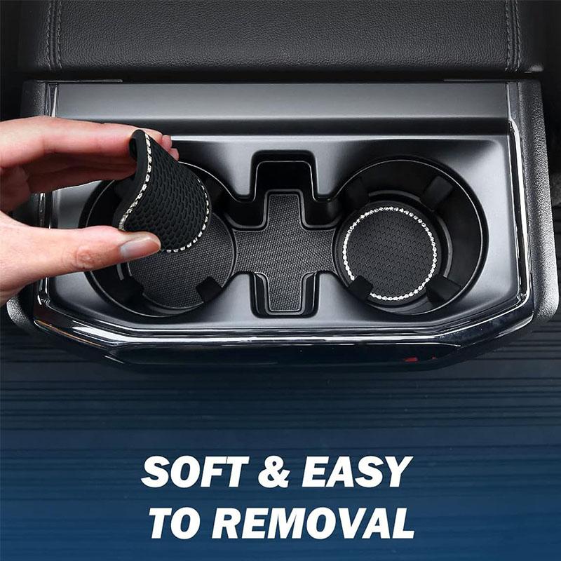 Car Drink Holder Coaster, 2 Pack Universal Car Drink Holder Insert, Non-Slip Car Coaster for Coffee Bakers Car Accessories