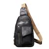 Leather Men'S Bag Women'S Cowhide Close-Fitting Usb Port Breast Bag Soft Leather Shoulder Backpack Large-Capacity Messenger Bag