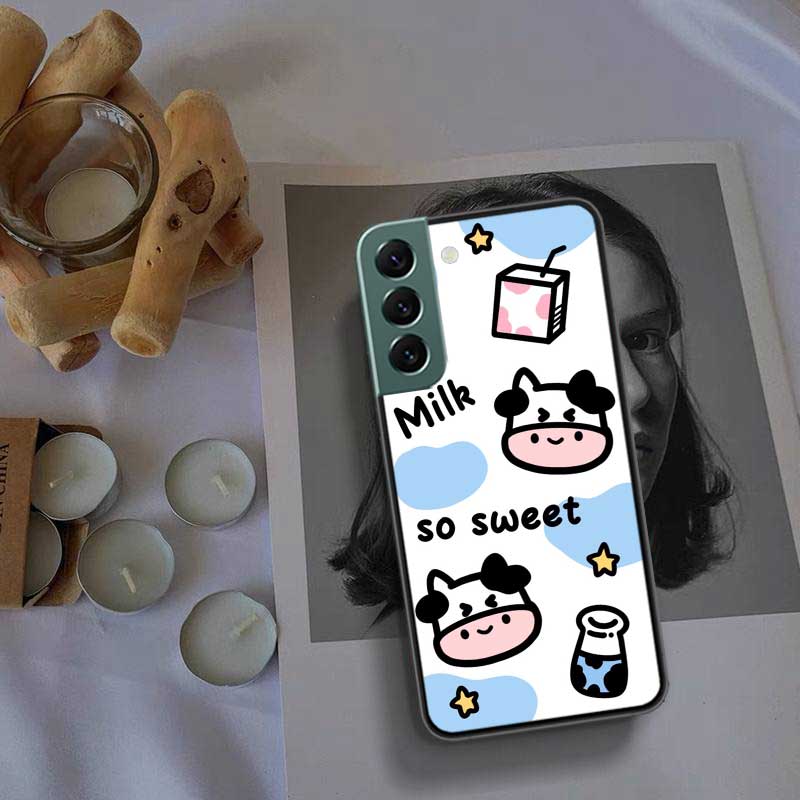 Nouvelle Coque de Téléphone Mignonne à Imprimé Vache Pour Samsung A15 A25 A35 A55 Galaxy A70S A50S A30S A30 A40 A71 A51 A41 A31 A21 A11 A01 A20S A10S A2