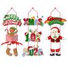 Christmas Porch Door Hanging Banner Christmas Paper Door Decorative Flags Xmas Welcome Sign For  Year Porch Door Banner