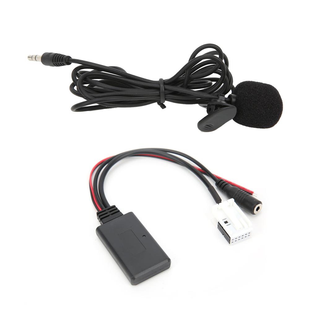 Bluetooth 5.0 AUX Cable Adapter Handsfree with Microphone Replacement for Citroen Berlingo Jumpy C2 C5