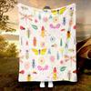 Botanical Insect Garden Blanket Reversible Flannel Throw for Nature Lovers AllSeason Comfort Wildlife Wonder Gift