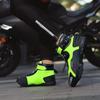Stivali da moto in pelle unisex 37-46 Scarpe da equitazione anti-collisione antiscivolo con pulsante di rotazione di grandi dimensioni