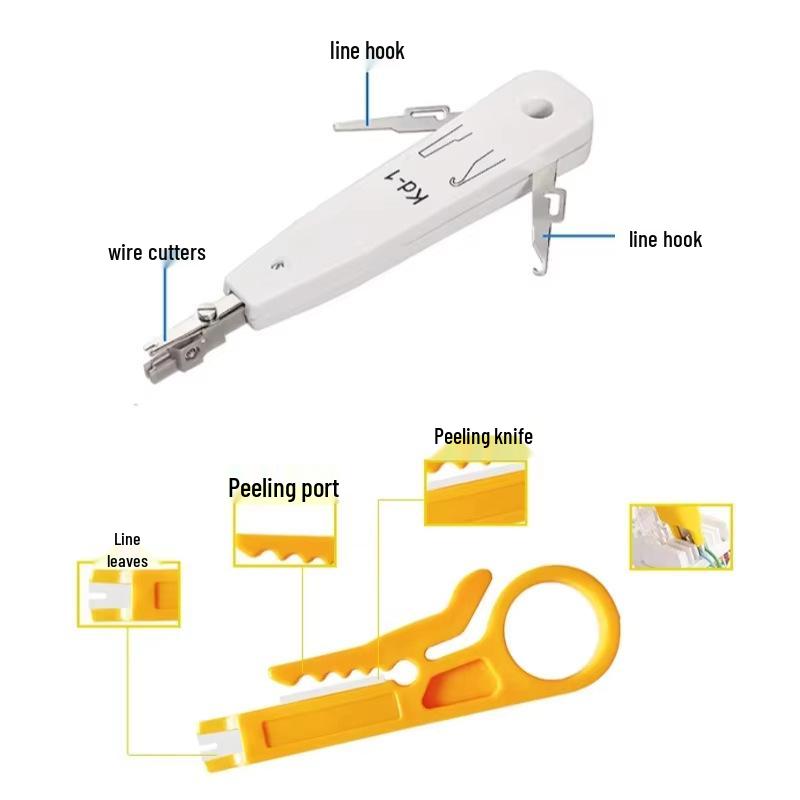 Network Tool Kit: Punch Down, Crimping, Cable Tester, Wire Stripper, Cutting, Terminals
