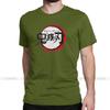 Vintage Demon Slayer Anime T Shirt Men Round Collar 100 Cotton T Shirt Short Sleeve Tees