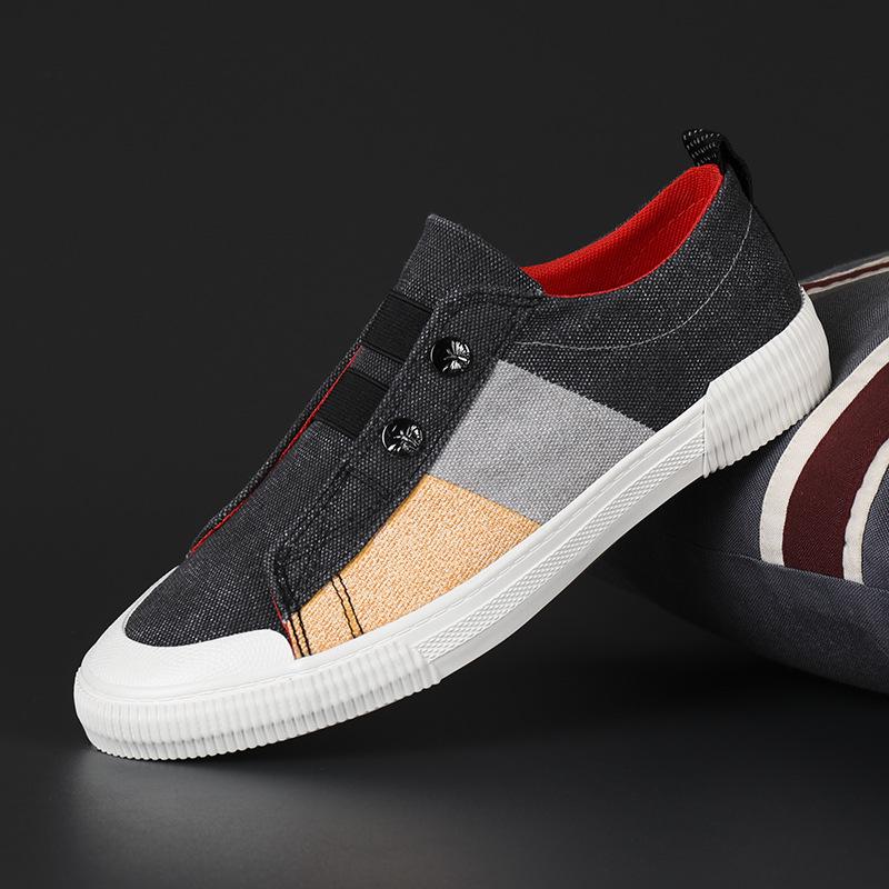 

2022 Модные цветные летние дышащие мужские мокасины Повседневная обувь Удобные мужские парусиновые туфли без застежек на плоской подошве Zapatos Hombre 2022 38