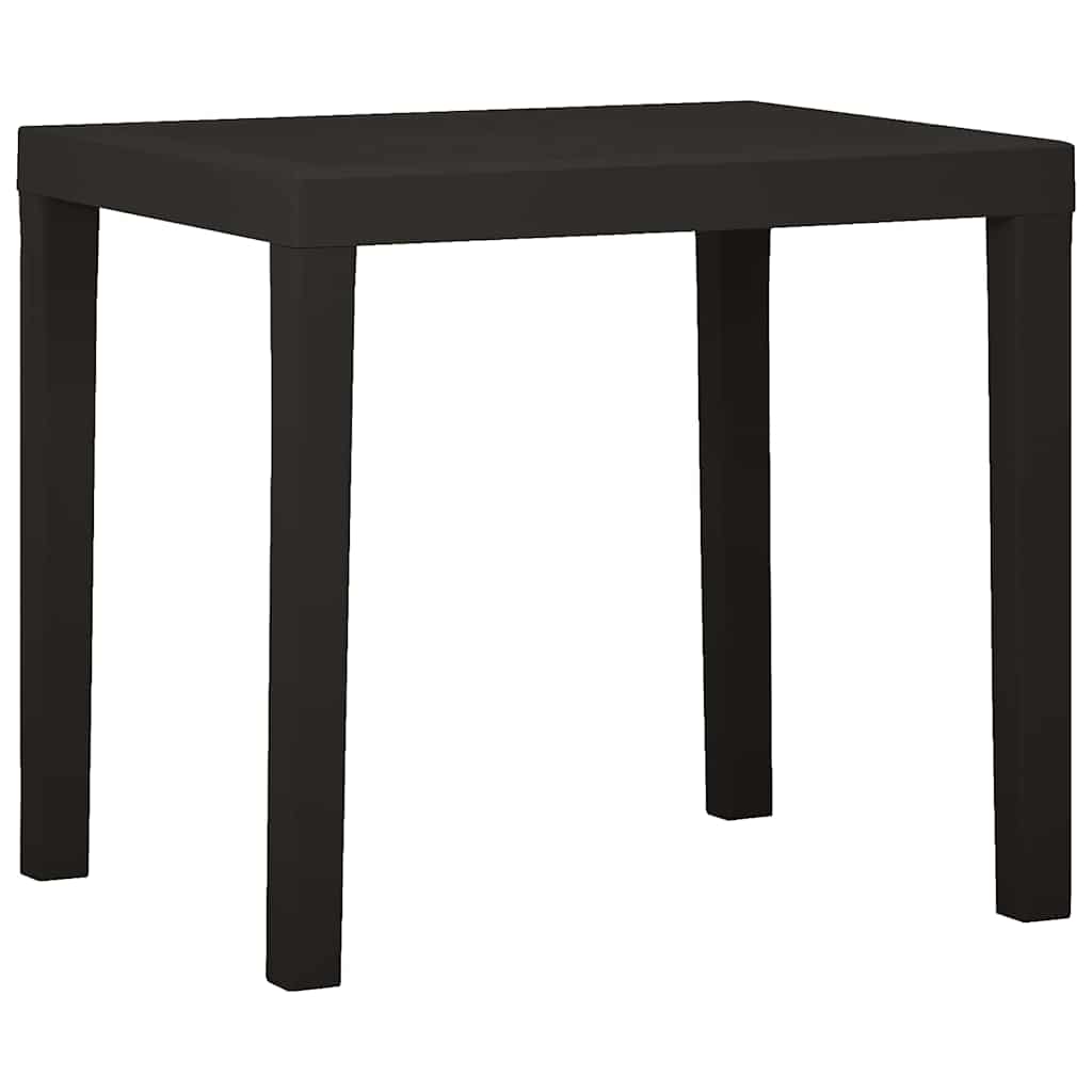 vidaXL Gartentisch Anthrazit 79x65x72 cm Kunststoff