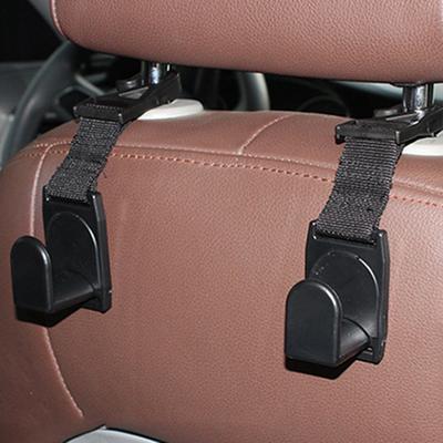 Black Car Back Seat Headrest Hook Hanger Universal For 2018-2020 Jeep Wrangler JL Sports Rubicon 15 X 4.0 X 4.0cm