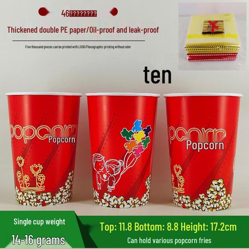 Commercial Disposable Popcorn Buckets & Cups