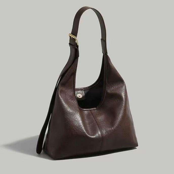 Women's Large Capacity Bag 2025 New Versatile Lazy High-End Feel Single Shoulder Crossbody Bag Commuter Soft Leather Tote Bag