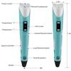 3D Pen For Children 3D Printing Drawing Pen DIY Funny Set for Kids Chidren Birthday Chrismas Creative Gift with PLA Filament