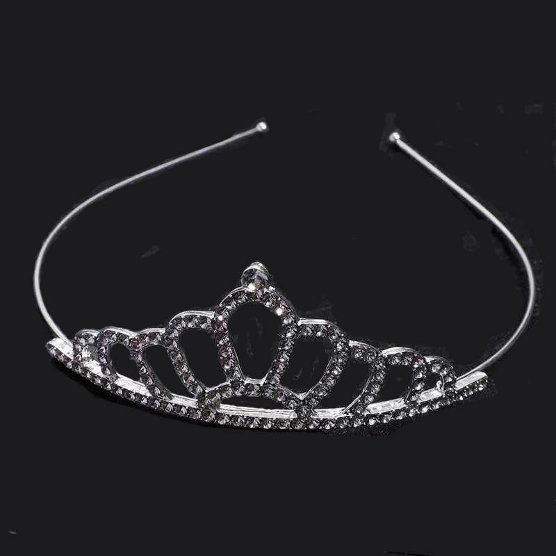 Alloy Diamond-encrusted Children's Headband and Hairband. Metal-encrusted Diamond Princess Hairband for Girls and Small Crown.