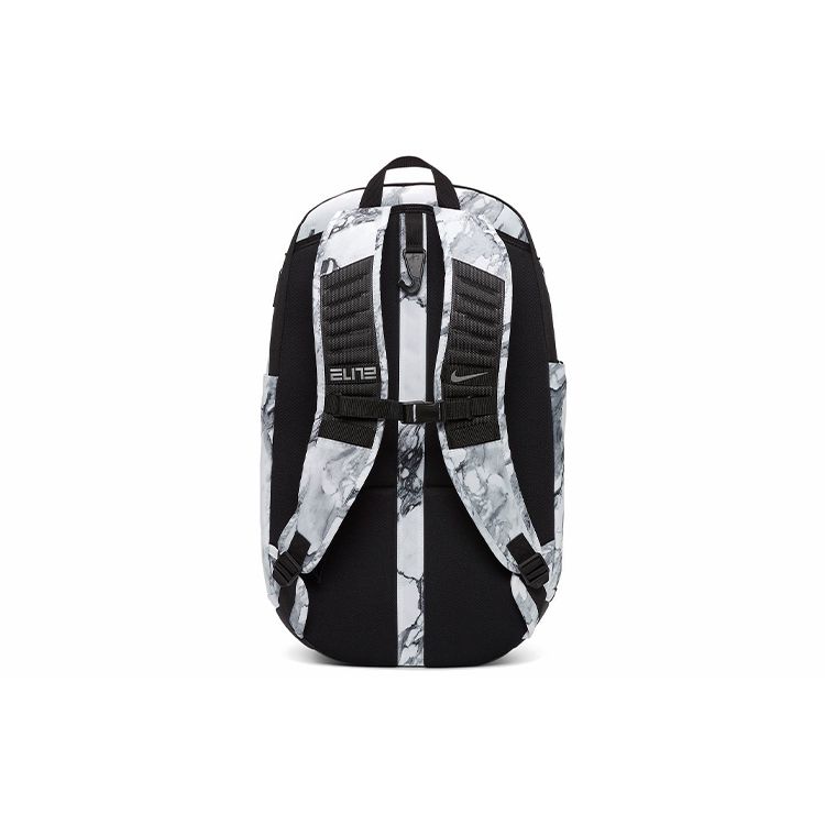 Nike Hoops Elite Pro Basketball Large Capacity Zipper Backpack Unisex Backpacks White Black Silver BA5555-100