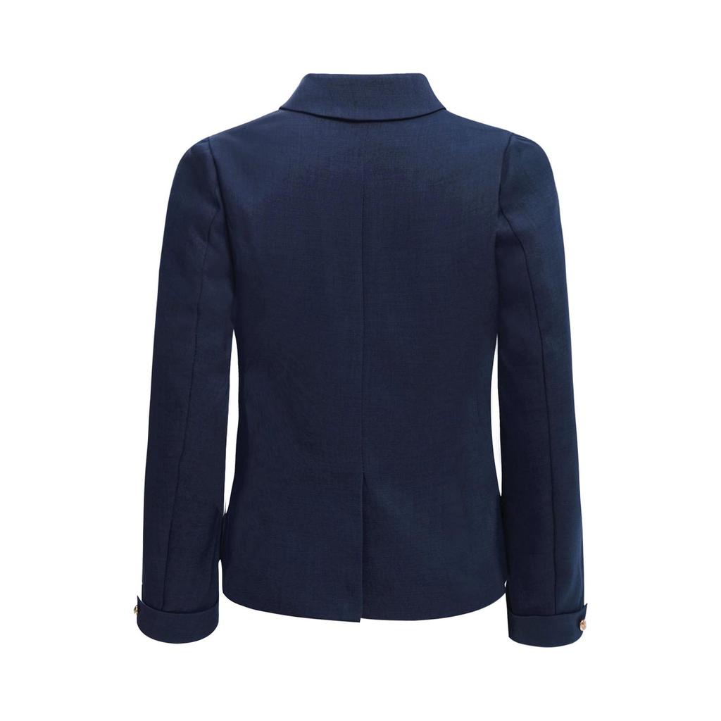 Girls School Uniform Blazer Lapel Long Sleeve Button Down Suit Jacket Front Pockets Formal Wear Academic Clothing