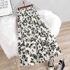 Women's High-Waist Floral A-Line Midi Skirt