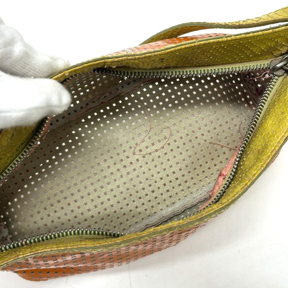 FENDI punching mini bag Shoulder Bag Orange/Green