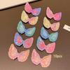 10 colorful random angel wing hair clips with sweet and fashionable style suitable for daily use as hair accessories