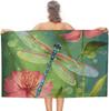 Blue Shark Beach Towel,Oversized Pool Towels for Adults, Soft Plush Lightweight Travel Towel, Absorbent Beach Blanket for Pool