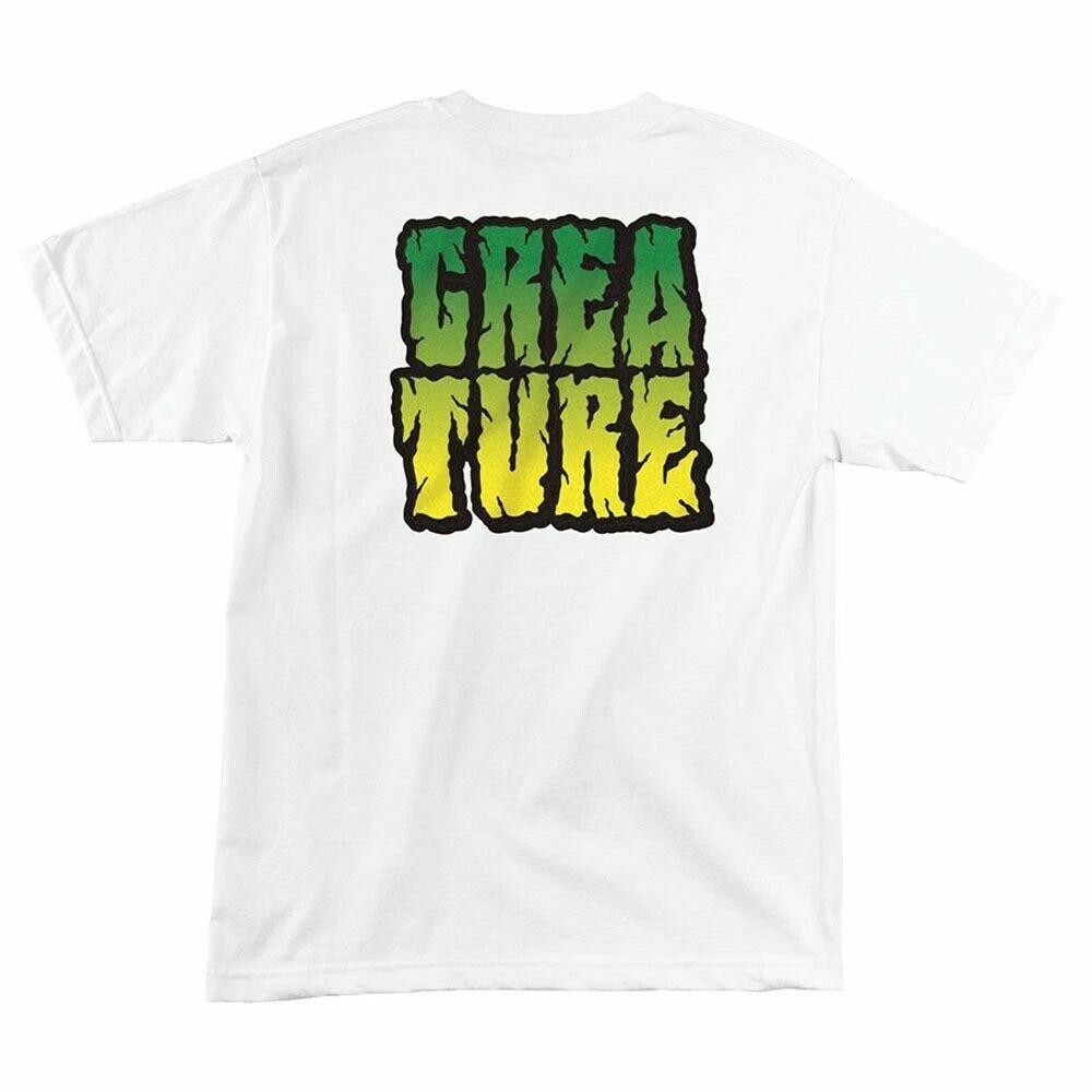 Creature BREAKER Skateboard T Shirt WHITE XXXL