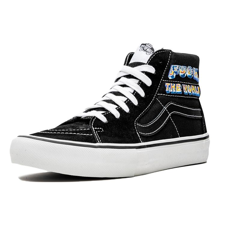 Sk8 Supreme x Sk8 Vans Hi 'Fuck The World - Black' VN0A45JDSY1