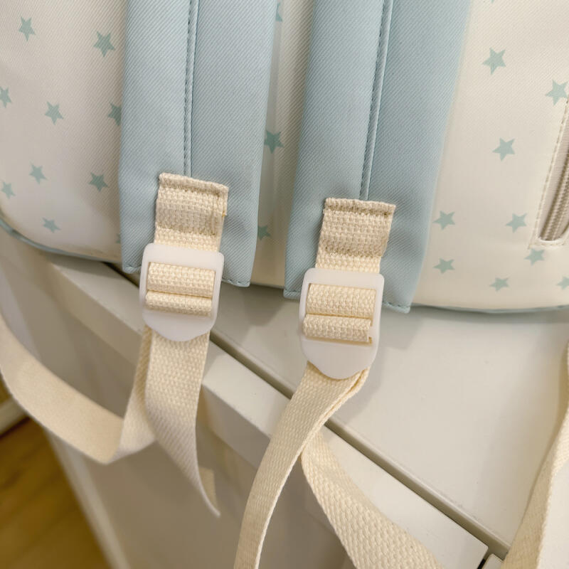 Color Contrast Backpack Women's Star Backpack Student Schoolbag