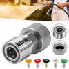 Garden Hose To Mini Power Washer Adapter 3/4" GHT To 1/4" Quick Connect Stainless Steel Leak-Proof Connector for Car Wash Nozzle