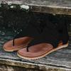 Women Summer Clip-Toe Shoes Zipper Comfy Sandals Flats Lady Casual Beach Sandals