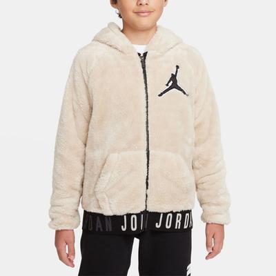 Fleece Lined Hooded Jacket Kids Jackets Beige HA5385-020